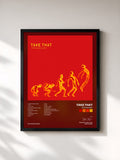 #noir Tableau de l'album Progressed de Take That, cadre noir, imprimé et encadré en France