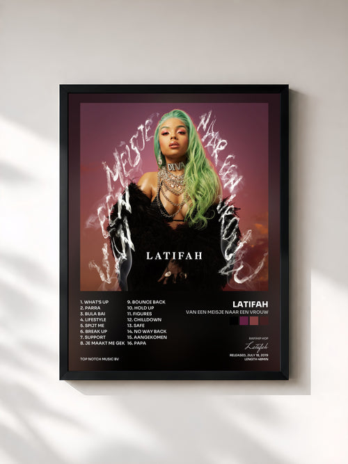 Latifah · Van Een Meisje Naar Een Vrouw — Affiche encadrée