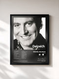 #noir Tableau de l'album Bonus de Michel Delpech, cadre noir, imprimé et encadré en France