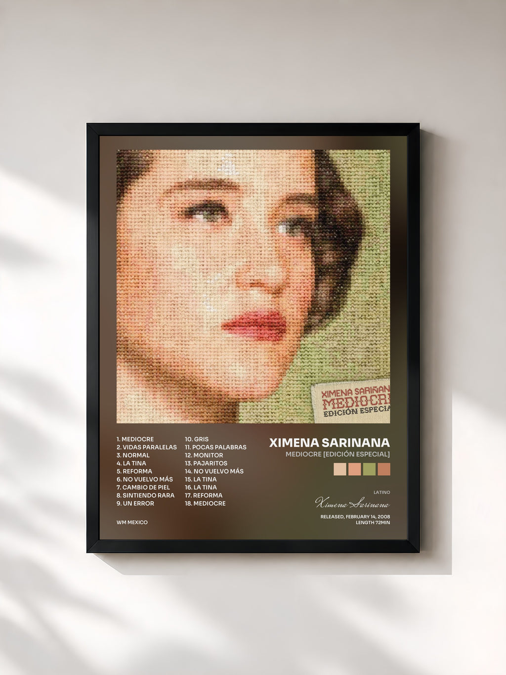 #noir Tableau de l'album Mediocre [Edición Especial] de Ximena Sarinana, cadre noir, imprimé et encadré en France