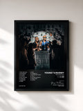 #noir Tableau de l'album Truth Be Told de Young T & Bugsey, cadre noir, imprimé et encadré en France