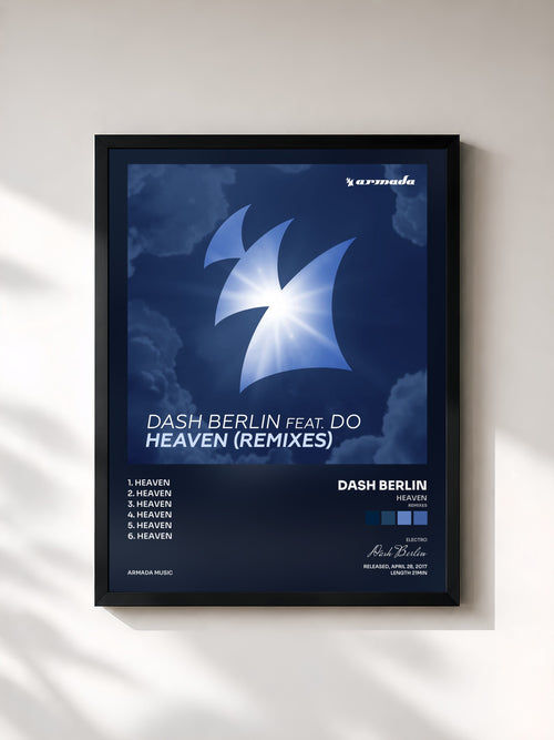 Dash Berlin · Heaven (Remixes) — Affiche encadrée