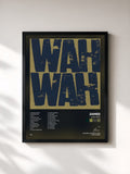 #noir Tableau de l'album Wah Wah de James, cadre noir, imprimé et encadré en France