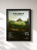 #noir Tableau de l'album Arrivederci, mostro! de Ligabue, cadre noir, imprimé et encadré en France