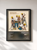 #noir Tableau de l'album Hard Work Pays Off de Broederliefde, cadre noir, imprimé et encadré en France