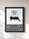 #noir Tableau de l'album Something Different de Why Don't We, cadre noir, imprimé et encadré en France