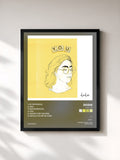 #noir Tableau de l'album You - EP de dodie, cadre noir, imprimé et encadré en France
