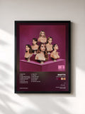 #noir Tableau de l'album Versions of Me de Anitta, cadre noir, imprimé et encadré en France