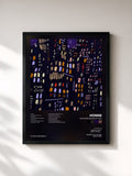 #noir Tableau de l'album no song without you de HONNE, cadre noir, imprimé et encadré en France