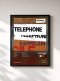 #noir Tableau de l'album Rappels 2 de Telephone, cadre noir, imprimé et encadré en France