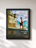 #noir Tableau de l'album Life On the Flip Side de Jimmy Buffett, cadre noir, imprimé et encadré en France