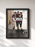 #noir Tableau de l'album Más Que Amor de Il Volo, cadre noir, imprimé et encadré en France