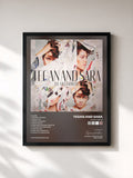 #noir Tableau de l'album Heartthrob de Tegan and Sara, cadre noir, imprimé et encadré en France
