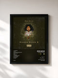 #noir Tableau de l'album Hunger Games 2 de Rod Wave, cadre noir, imprimé et encadré en France