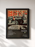 #noir Tableau de l'album Blood on the Tracks de Ryan Adams, cadre noir, imprimé et encadré en France