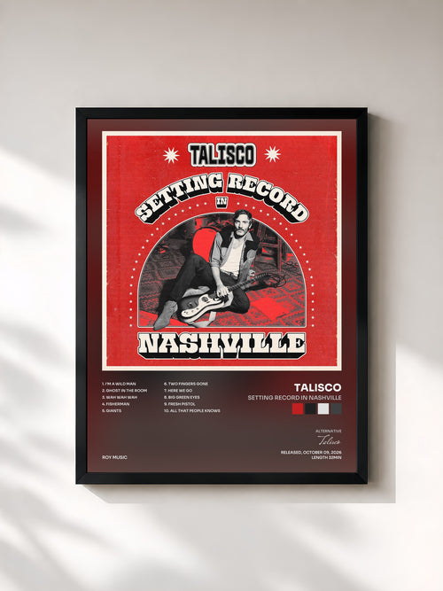 Talisco · Setting Record in Nashville — Affiche encadrée