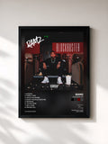 #noir Tableau de l'album Blockbuster de Ramz, cadre noir, imprimé et encadré en France