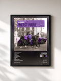 #noir Tableau de l'album Project Purple de Yungen, cadre noir, imprimé et encadré en France