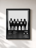 #noir Tableau de l'album RONDÉ de RONDÉ, cadre noir, imprimé et encadré en France