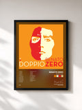 #noir Tableau de l'album Doppio Zero de Renato Zero, cadre noir, imprimé et encadré en France