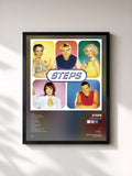 #noir Tableau de l'album Steptacular de Steps, cadre noir, imprimé et encadré en France