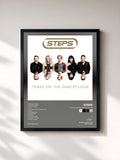 #noir Tableau de l'album Tears On The Dancefloor de Steps, cadre noir, imprimé et encadré en France