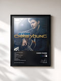 #noir Tableau de l'album Neon de Chris Young, cadre noir, imprimé et encadré en France