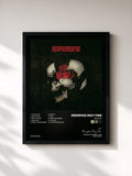 #noir Tableau de l'album Broken de Memphis May Fire, cadre noir, imprimé et encadré en France