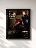 #noir Tableau de l'album Turn Up The Quiet de Diana Krall, cadre noir, imprimé et encadré en France