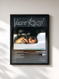 #noir Tableau de l'album Ma Cosa Vuoi Che Sia Una Canzone de Vasco Rossi, cadre noir, imprimé et encadré en France