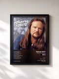 #noir Tableau de l'album Down The Road I Go de Travis Tritt, cadre noir, imprimé et encadré en France
