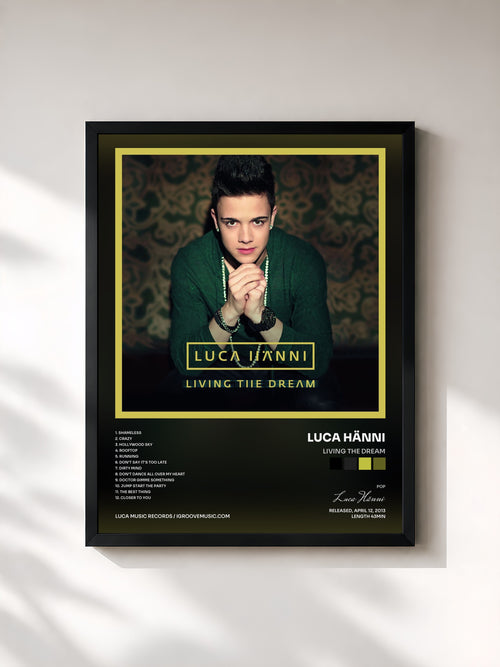 Luca Hänni · Living the Dream — Affiche encadrée
