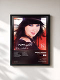 #noir Tableau de l'album Ya Tabtab Wa Dallaa de Nancy Ajram, cadre noir, imprimé et encadré en France