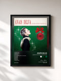 #noir Tableau de l'album Quand j'entends chanter Noël de Anaïs Delva, cadre noir, imprimé et encadré en France