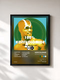 #noir Tableau de l'album 100% Koffi Olomide, vol. 2 (10 Essentials Titles) de Koffi Olomidé, cadre noir, imprimé et encadré en France