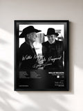 #noir Tableau de l'album Django and Jimmie de Willie Nelson, cadre noir, imprimé et encadré en France