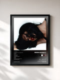 #noir Tableau de l'album Tough Love de Nessa Barrett, cadre noir, imprimé et encadré en France
