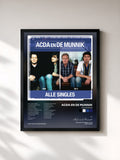 #noir Tableau de l'album Alle Singles de Acda en de Munnik, cadre noir, imprimé et encadré en France