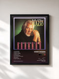 #noir Tableau de l'album Love Is Strange de Kenny Rogers, cadre noir, imprimé et encadré en France