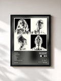 #noir Tableau de l'album Push And Shove de No Doubt, cadre noir, imprimé et encadré en France