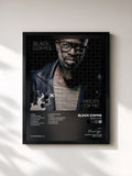 #noir Tableau de l'album Pieces Of Me de Black Coffee, cadre noir, imprimé et encadré en France