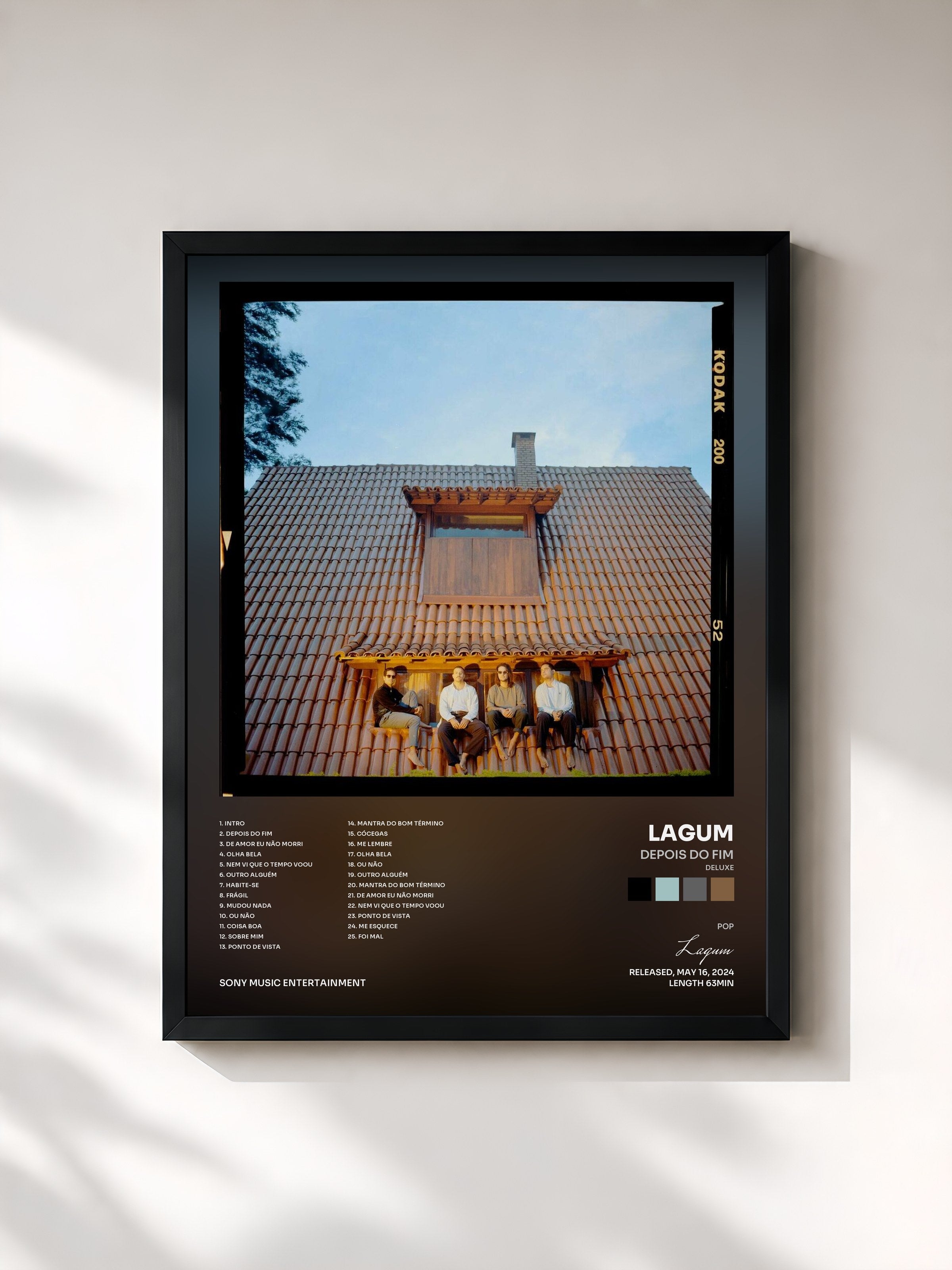 #noir Tableau de l'album Depois do Fim (Deluxe) de Lagum, cadre noir, imprimé et encadré en France