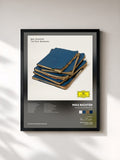 #noir Tableau de l'album The Blue Notebooks (15 Years) de Max Richter, cadre noir, imprimé et encadré en France