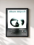 #noir Tableau de l'album Album Delpech de Michel Delpech, cadre noir, imprimé et encadré en France