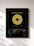 #noir Tableau de l'album Le disque d'or de Edith Piaf, cadre noir, imprimé et encadré en France