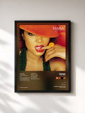 #noir Tableau de l'album A Nu Day de Tamia, cadre noir, imprimé et encadré en France