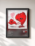 #noir Tableau de l'album The Valentine Lp de Wheatus, cadre noir, imprimé et encadré en France