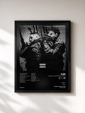 #noir Tableau de l'album CANCEL CULTURE NIGHTMARE de Fler, cadre noir, imprimé et encadré en France