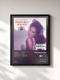 #noir Tableau de l'album Una mujer como yo (Eurovision) de Pastora Soler, cadre noir, imprimé et encadré en France