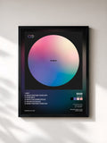 #noir Tableau de l'album Eclipse de EXID, cadre noir, imprimé et encadré en France